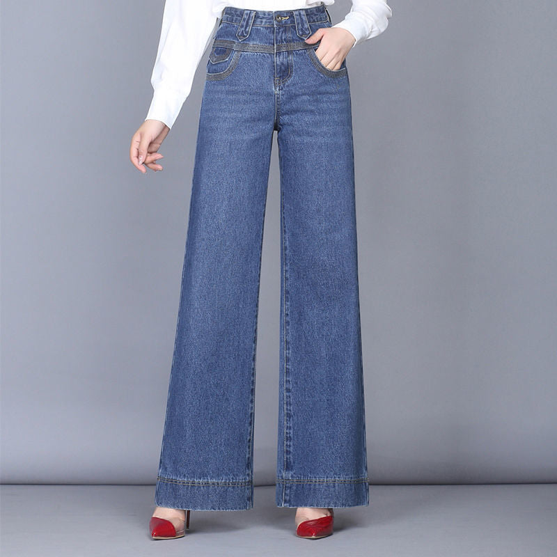 Wide Leg Jeans Women Casual Straight High Waist Loose Drape Jeans Wide Leg Jeans Women Casual Straight High Waist Loose Drape Jeans